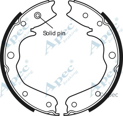 APEC BRAKING Piduriklotside komplekt,seisupidur SHU676